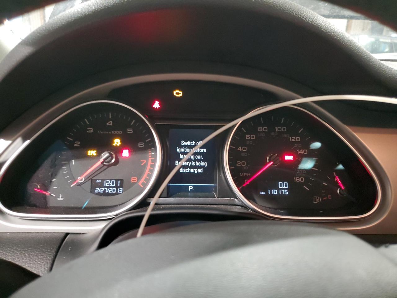 2014 Audi Q7 VIN WA1LGAFE5ED015556 Copart auction photo, front end / side damage thumbnail 9