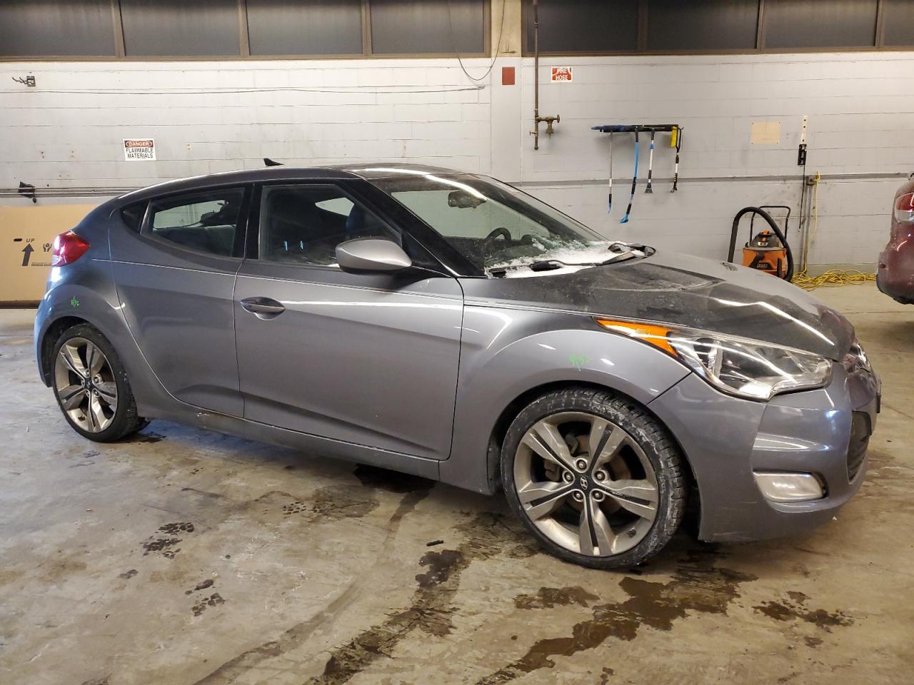 2012 Hyundai Veloster VIN KMHTC6AD7CU077238 Copart auction photo, front end / stripped damage thumbnail 4