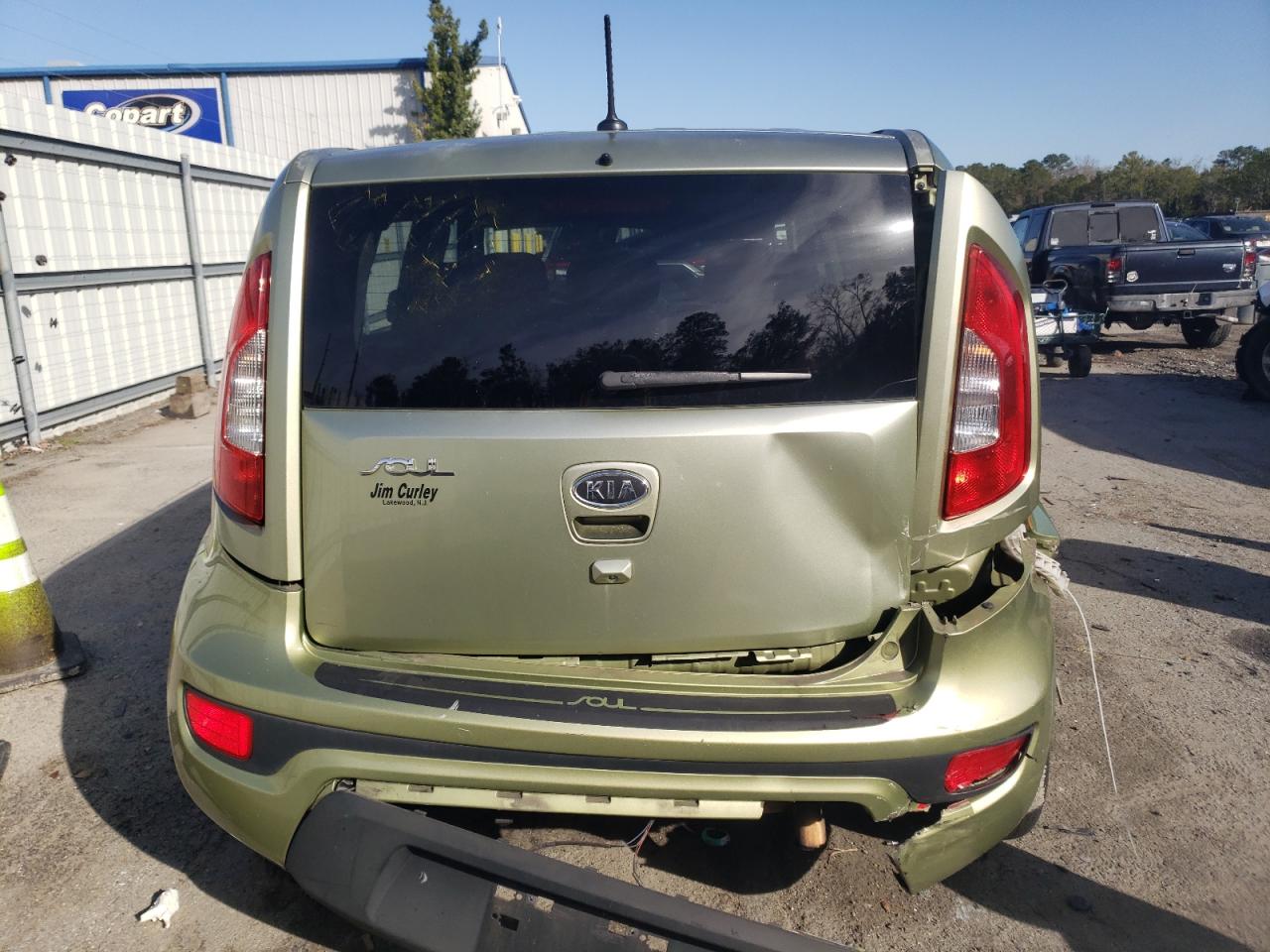 2012 KIA Soul VIN KNDJT2A6XC7373164 Copart auction photo, rear end / side damage thumbnail 6