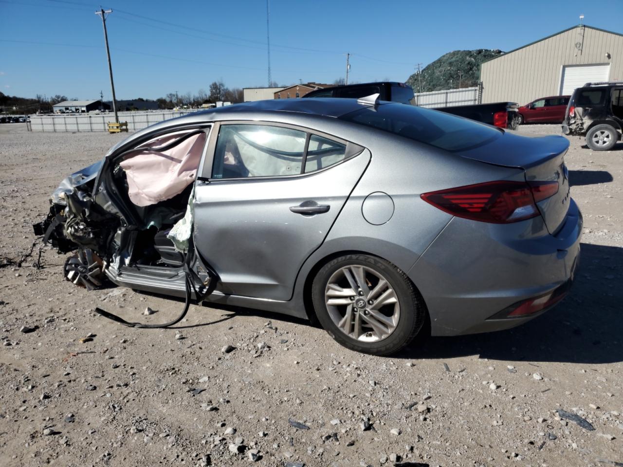 2019 Hyundai Elantra VIN KMHD84LF1KU780602 Copart auction photo, front end / side damage thumbnail 2