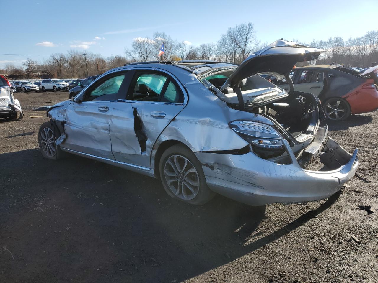 2016 Mercedes-Benz C-klasse VIN 55SWF4KBXGU175221 Copart auction photo, rollover damage thumbnail 2