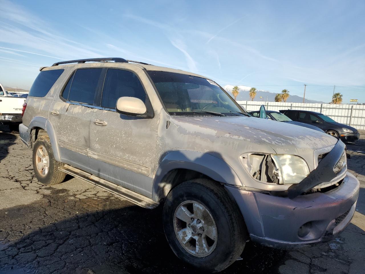 2001 Toyota Sequoia VIN 5TDZT38A71S034111 Copart auction photo, front end / rear end damage thumbnail 4