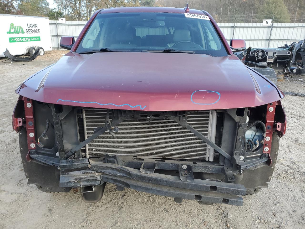 2017 Chevrolet Tahoe VIN 1GNSCBKC7HR116443 Copart auction photo, front end / minor dent/scratches damage thumbnail 5