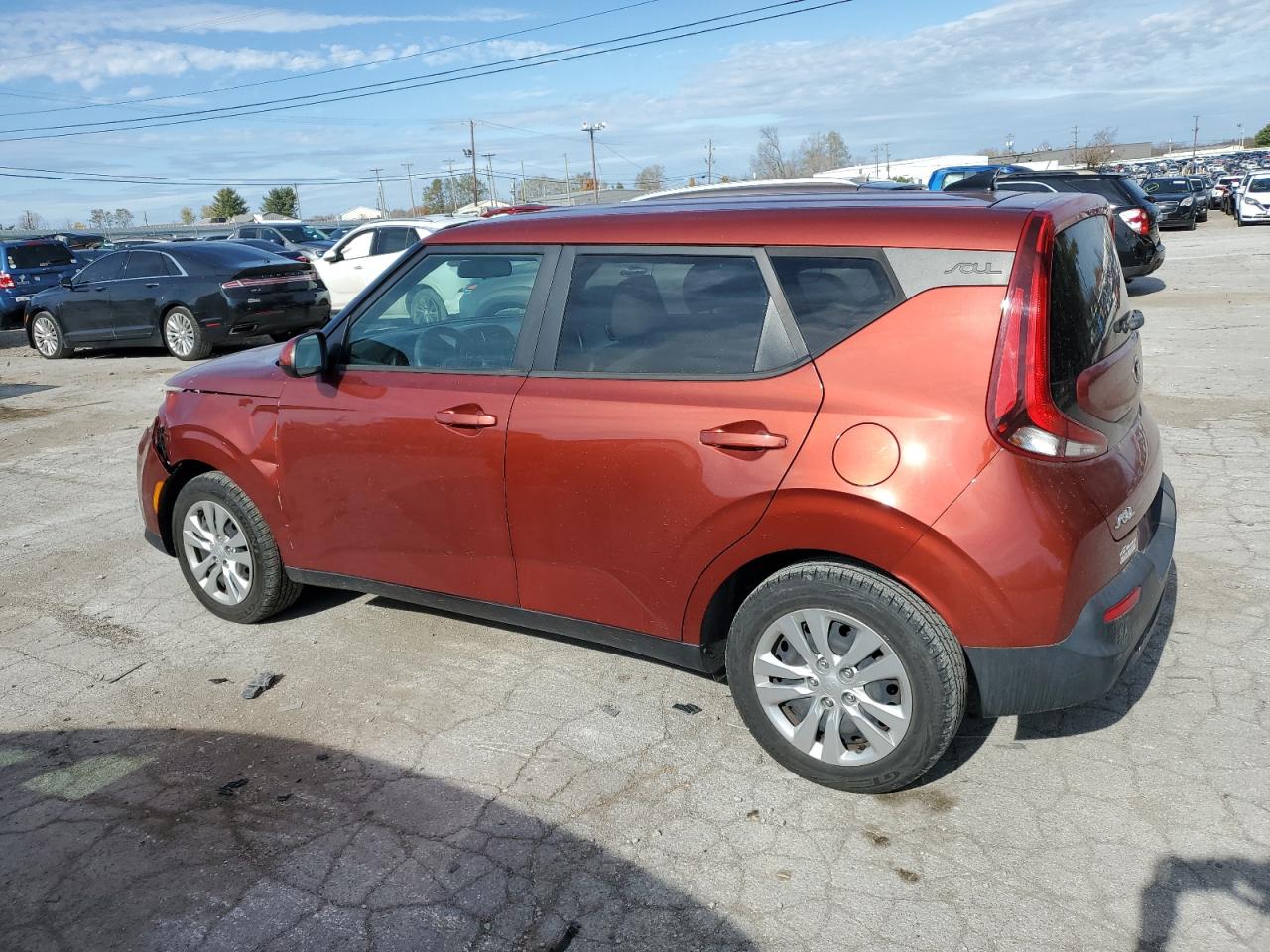 2020 KIA Soul VIN KNDJ23AU2L7113218 Copart auction photo, front end / side damage thumbnail 2