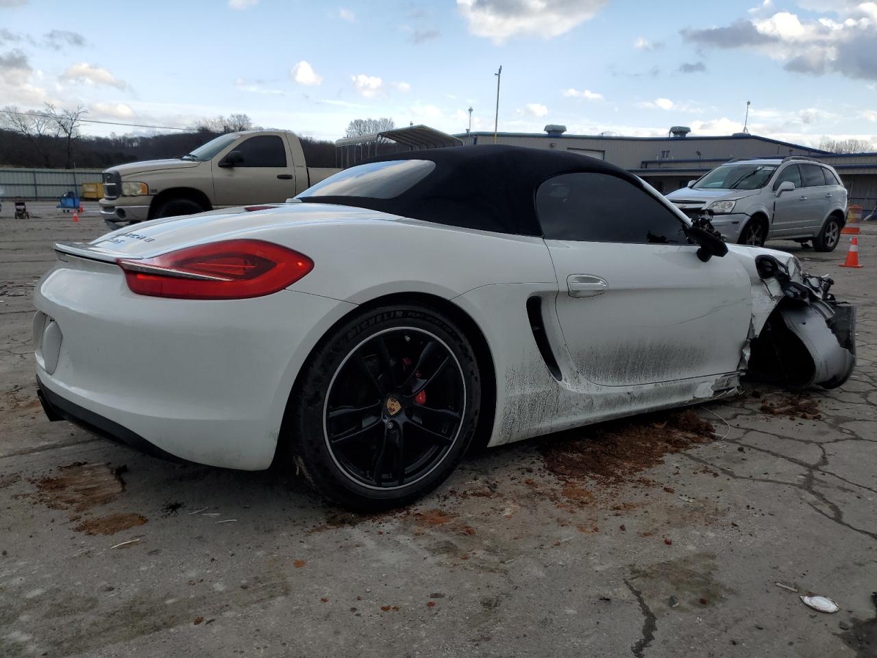 2014 Porsche Boxster VIN WP0CB2A86ES140721 Copart auction photo, all over damage thumbnail 3