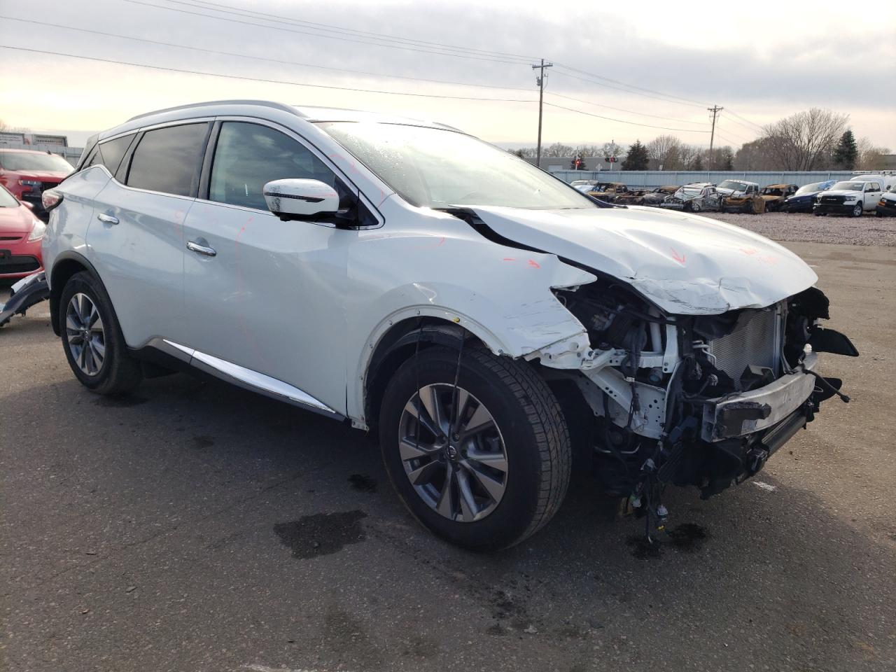 2018 Nissan Murano VIN 5N1AZ2MH0JN173961 Copart auction photo, front end damage thumbnail 4