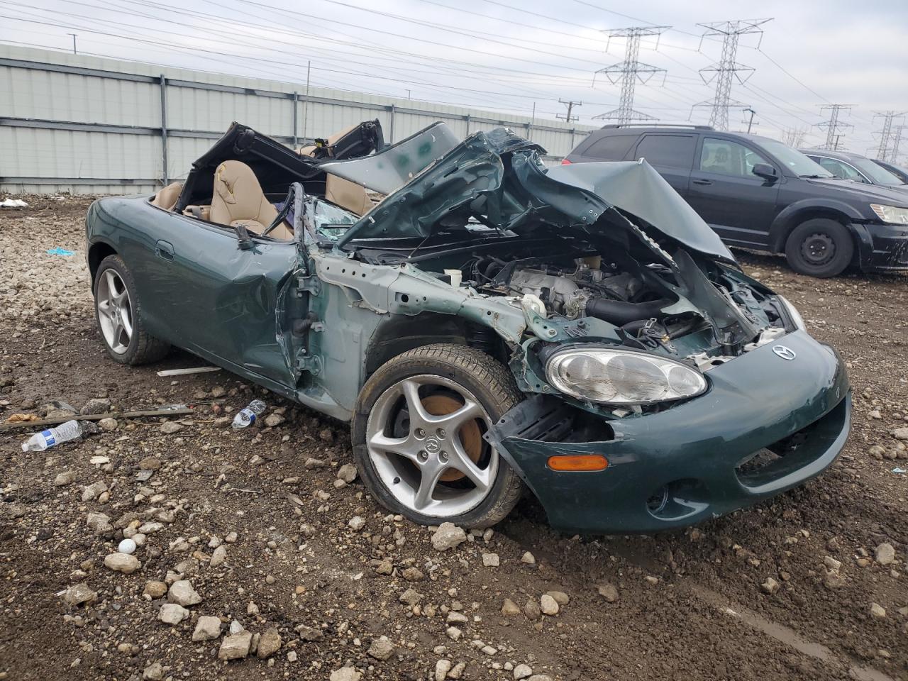 2001 Mazda MX-5 VIN JM1NB353110211925 Copart auction photo, all over damage thumbnail 4