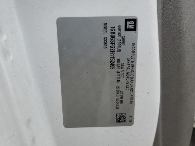 2017 Chevrolet Express VIN 1GB0GSFG2H1152495 Copart auction photo, minor dent/scratches damage thumbnail 13