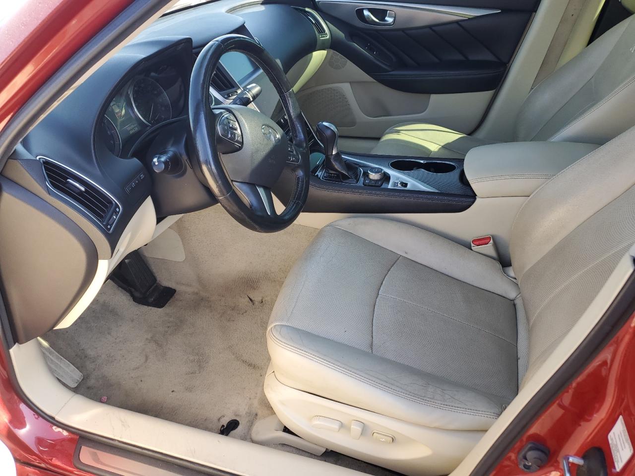 2014 Infiniti Q50 VIN JN1BV7AR5EM690637 Copart auction photo, front end damage thumbnail 7