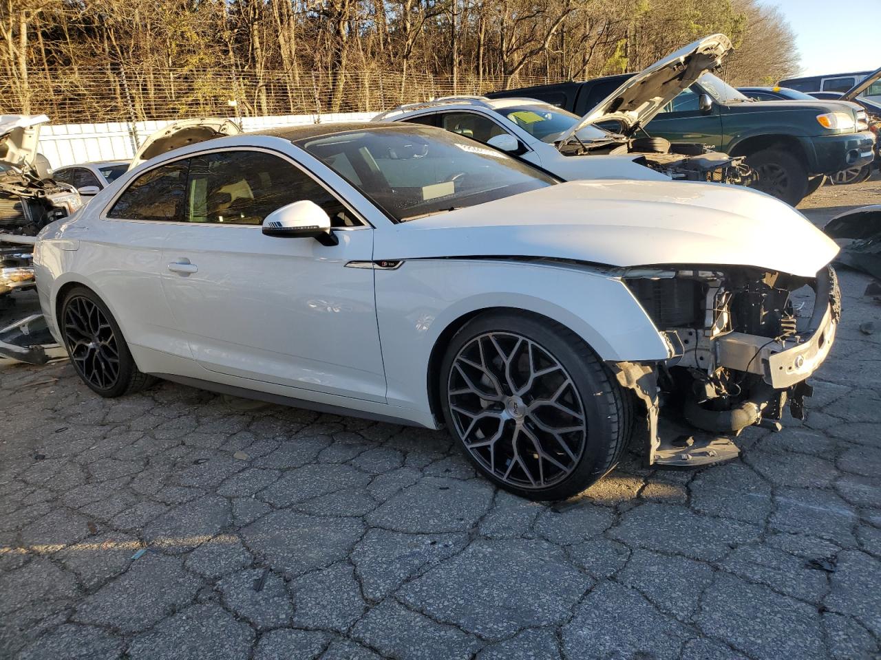 2018 Audi A5 VIN WAUTNAF57JA011237 Copart auction photo, front end damage thumbnail 4