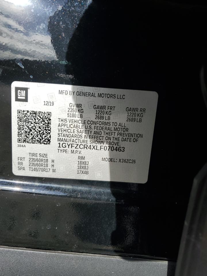 2020 Cadillac XT4 VIN 1GYFZCR4XLF070463 Copart auction photo, front end / water/flood damage thumbnail 14