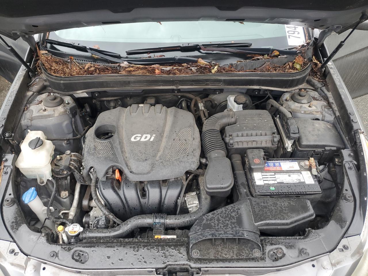 2013 Hyundai Sonata VIN 5NPEB4ACXDH726750 Copart auction photo, top/roof damage thumbnail 11