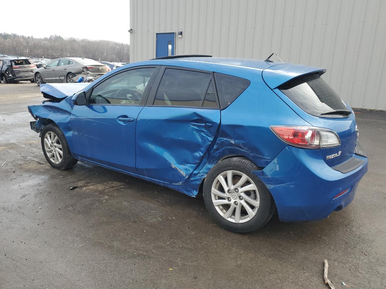 2012 Mazda 3 VIN JM1BL1L87C1661045 Copart auction photo, front end / side damage thumbnail 2