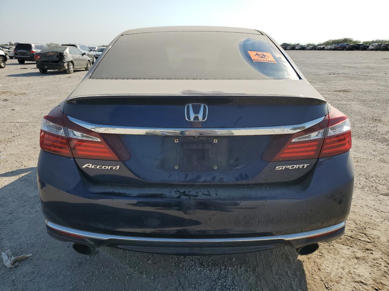 2016 Honda Accord VIN 1HGCR2F51GA130599 Copart auction photo, frame damage / front end damage thumbnail 6