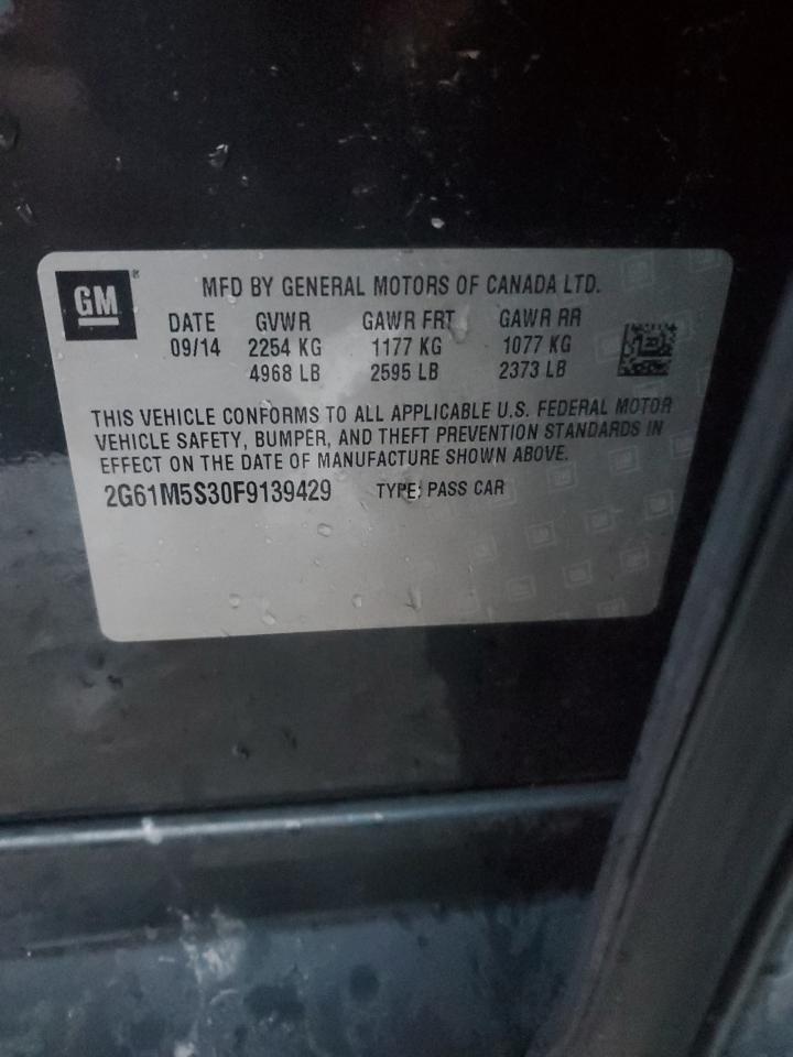 2015 Cadillac XTS VIN 2G61M5S30F9139429 Copart auction photo, front end / minor dent/scratches damage thumbnail 14