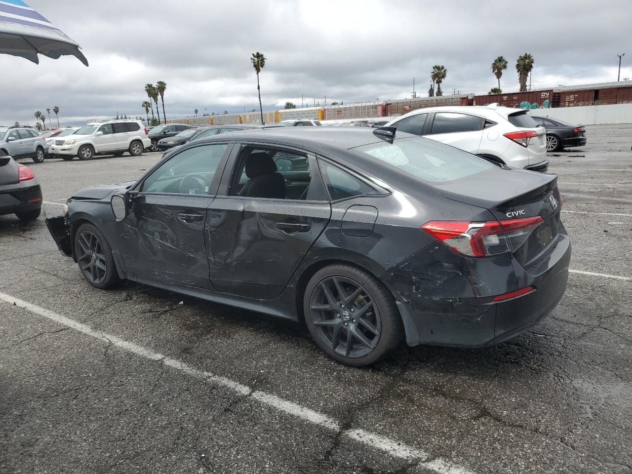 2022 Honda Civic VIN 2HGFE2F51NH506077 Copart auction photo, front end / side damage thumbnail 2