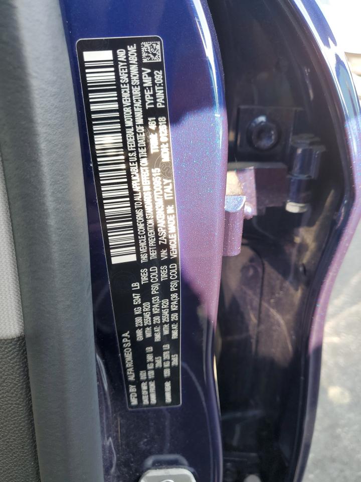 2021 Alfa Romeo Stelvio VIN ZASPAKBN3M7D09515 Copart auction photo, rear end damage thumbnail 13