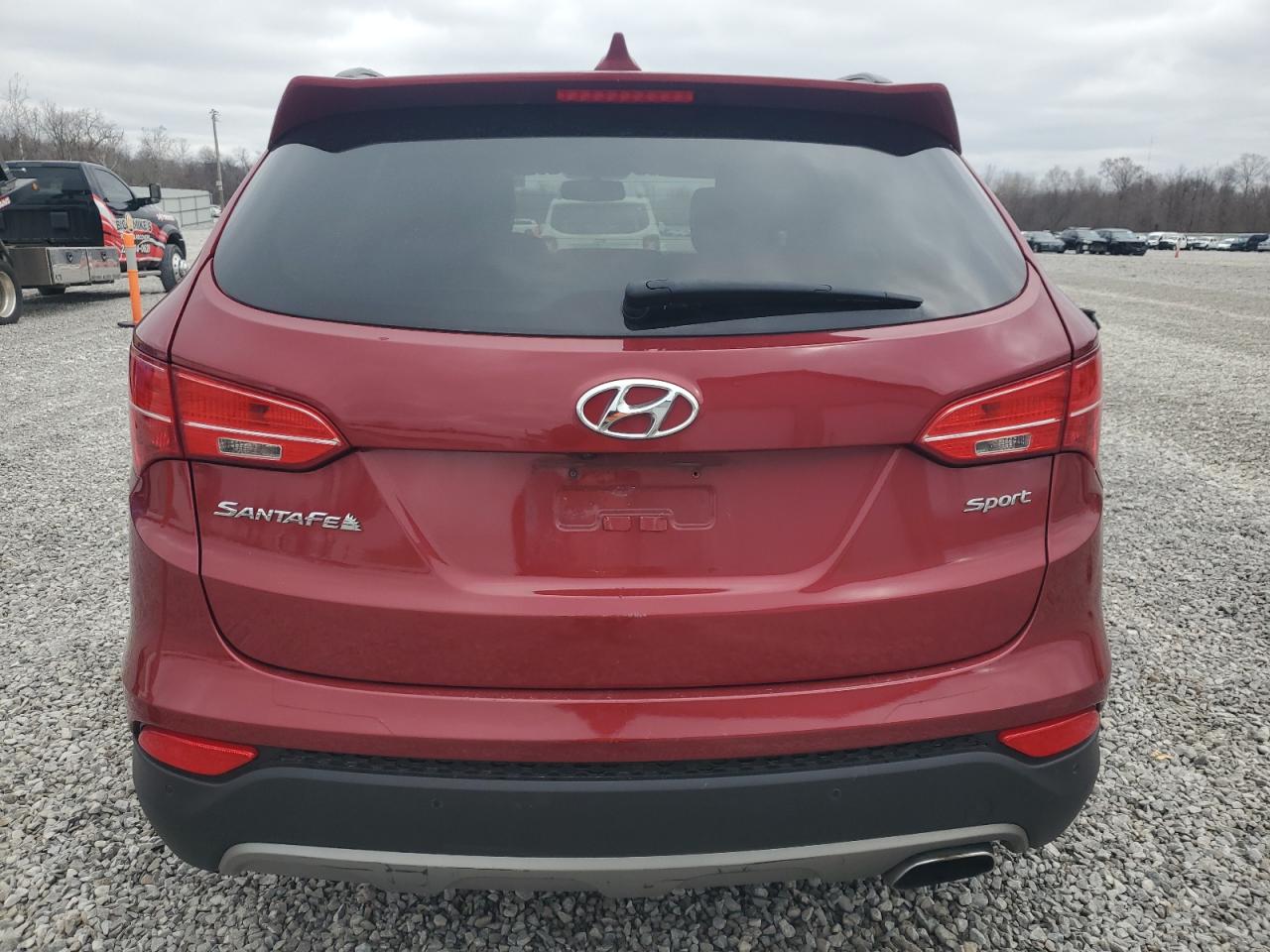 2014 Hyundai Santa Fe VIN 5XYZU3LB3EG186242 Copart auction photo, front end / minor dent/scratches damage thumbnail 6