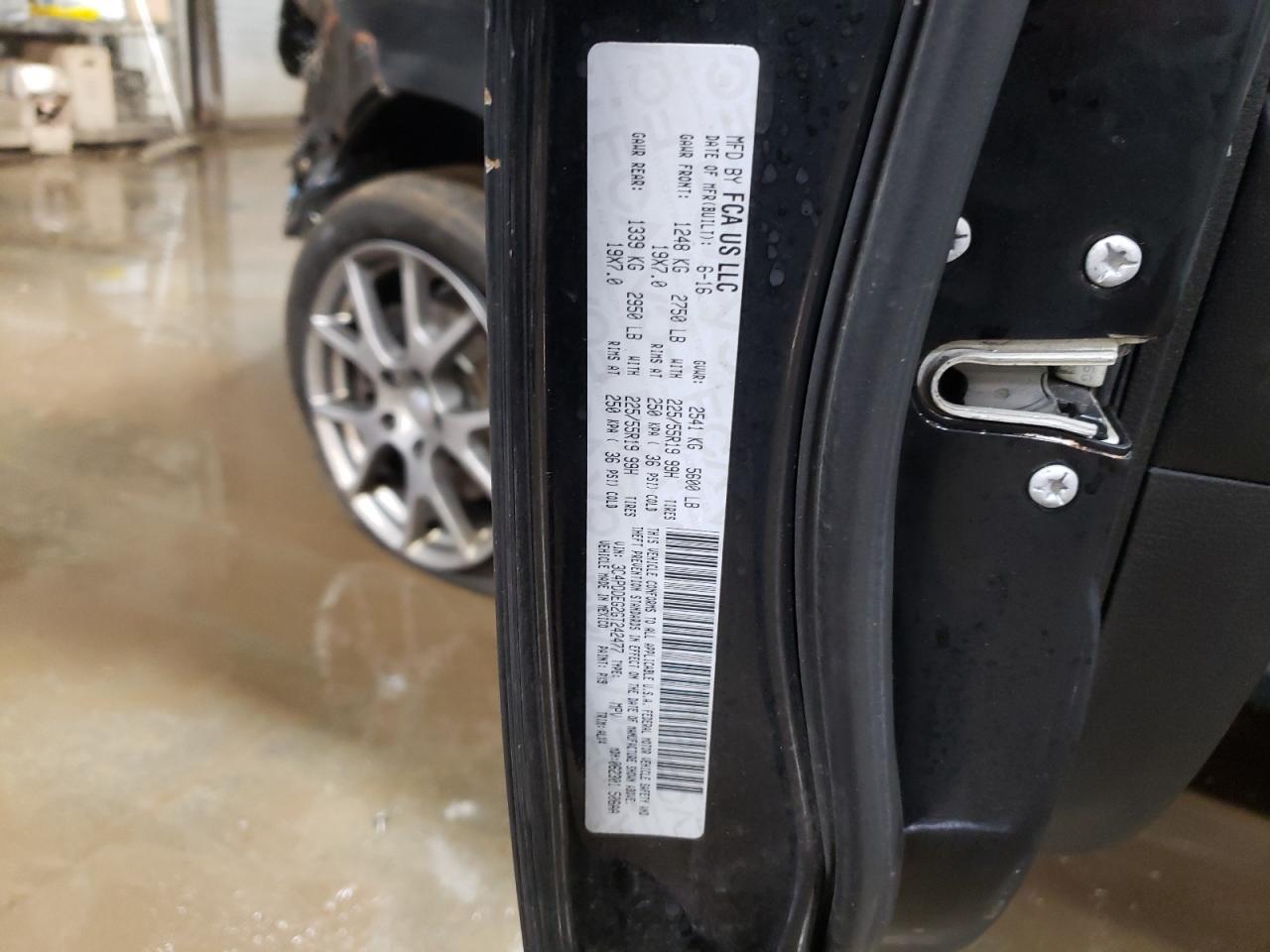 2016 Dodge Journey VIN 3C4PDDEG2GT242477 Copart auction photo, front end damage thumbnail 13