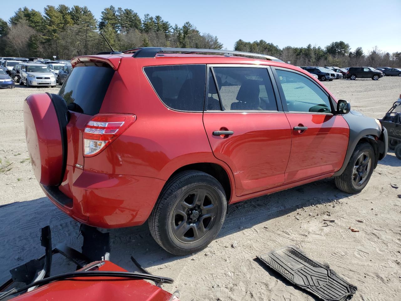 2012 Toyota RAV 4 VIN 2T3BF4DV0CW218136 Copart auction photo, side / front end damage thumbnail 3
