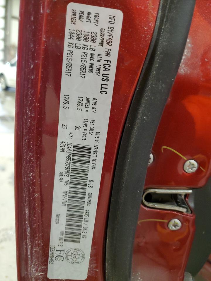 2016 Jeep Liberty (Patriot) VIN 1C4NJPAB5GD792872 Copart auction photo, front end / side damage thumbnail 12