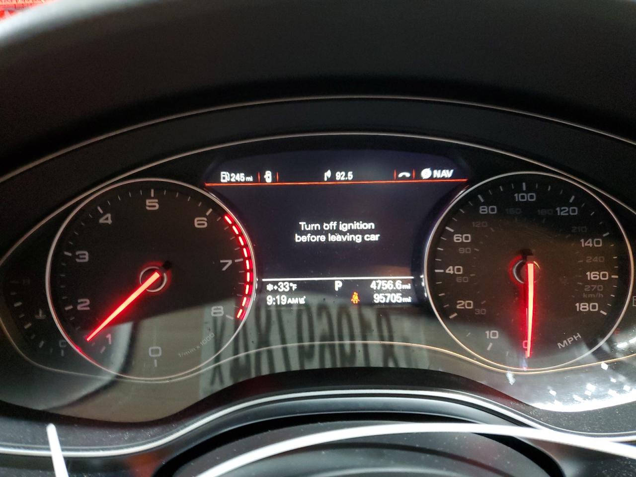 2015 Audi A6 VIN WAUGFAFC8FN035690 Copart auction photo, front end / side damage thumbnail 9