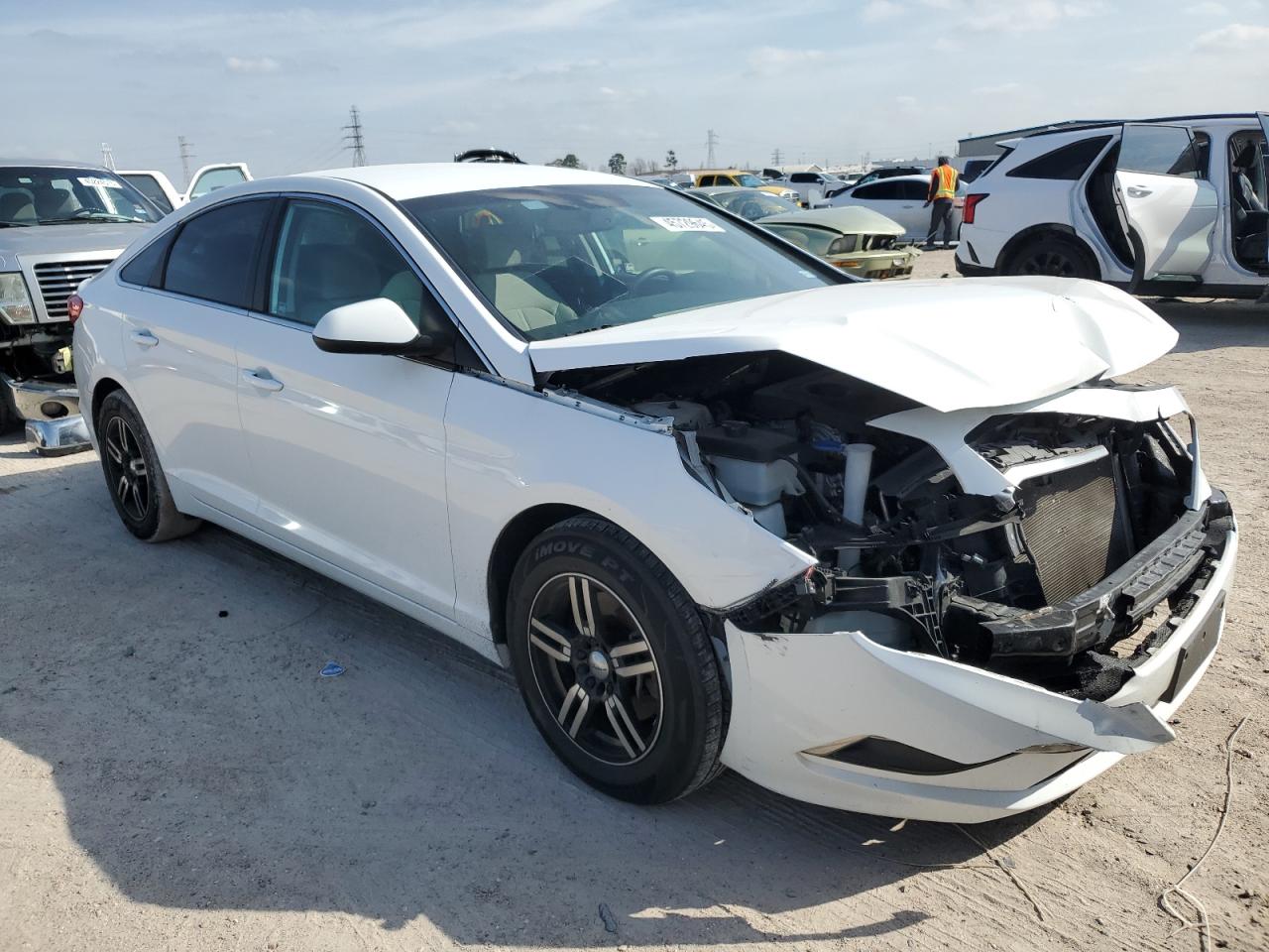 2015 Hyundai Sonata VIN 5NPE24AF8FH181516 Copart auction photo, front end / rear end damage thumbnail 4