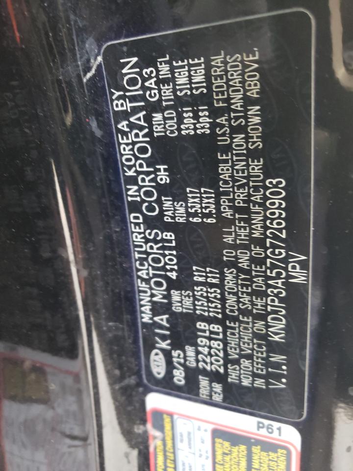 2016 KIA Soul VIN KNDJP3A57G7269903 Copart auction photo, side / minor dent/scratches damage thumbnail 16