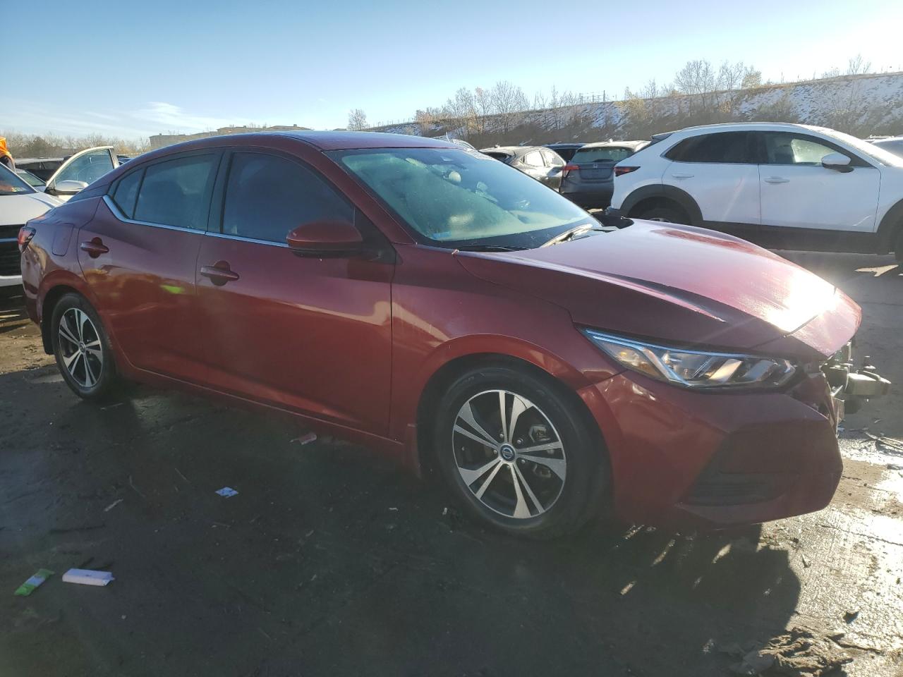 2020 Nissan Sentra VIN 3N1AB8CV3LY217172 Copart auction photo, front end / hail damage thumbnail 4