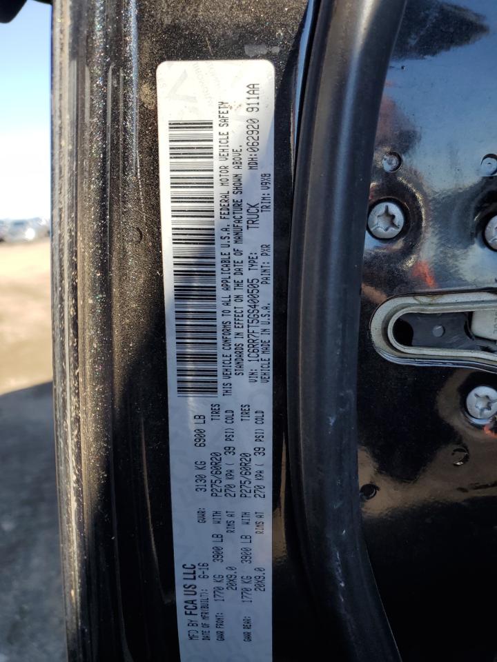 2016 RAM 1500 VIN 1C6RR7FT5GS400505 Copart auction photo, front end / side damage thumbnail 13