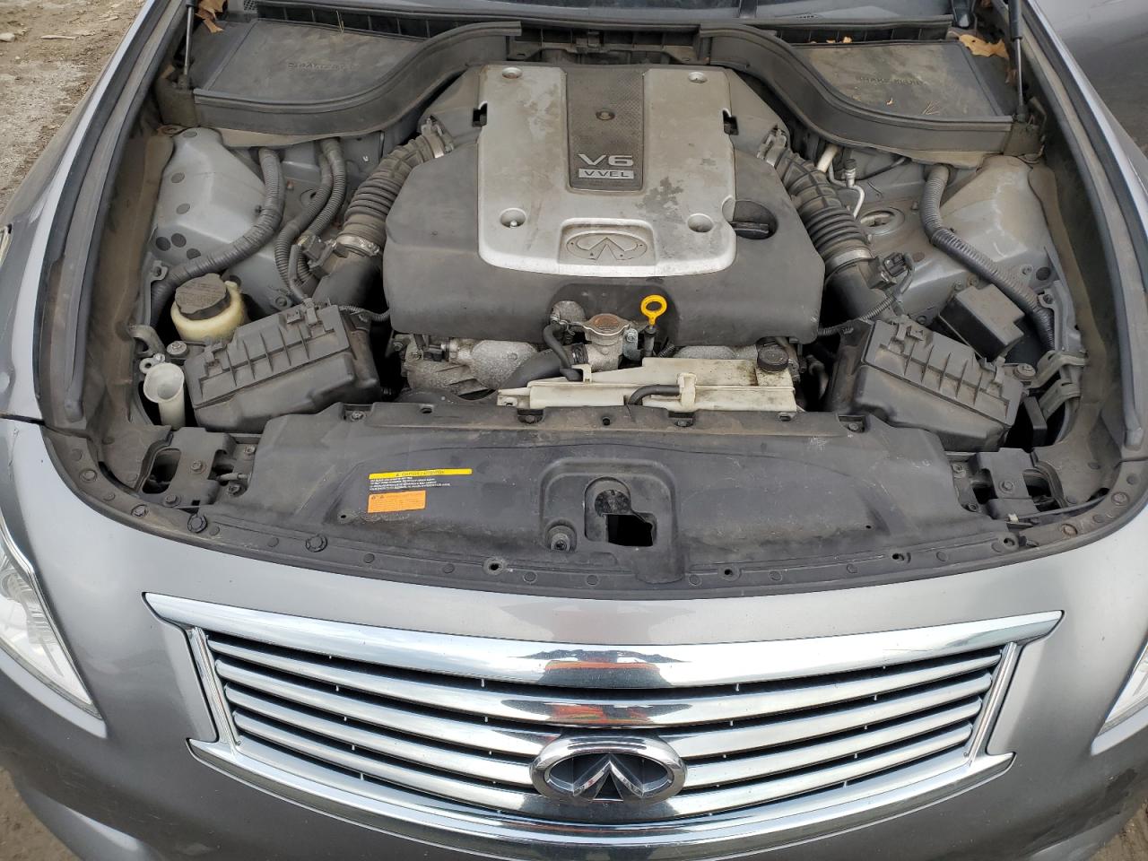 2015 Infiniti Q40 VIN JN1CV6AR5FM524697 Copart auction photo, side / front end damage thumbnail 11