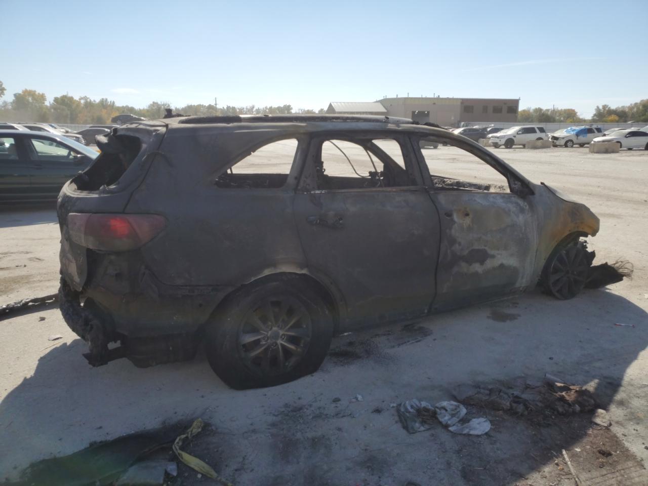 2016 KIA Sorento VIN 5XYPGDA31GG034043 Copart auction photo, burn damage thumbnail 3