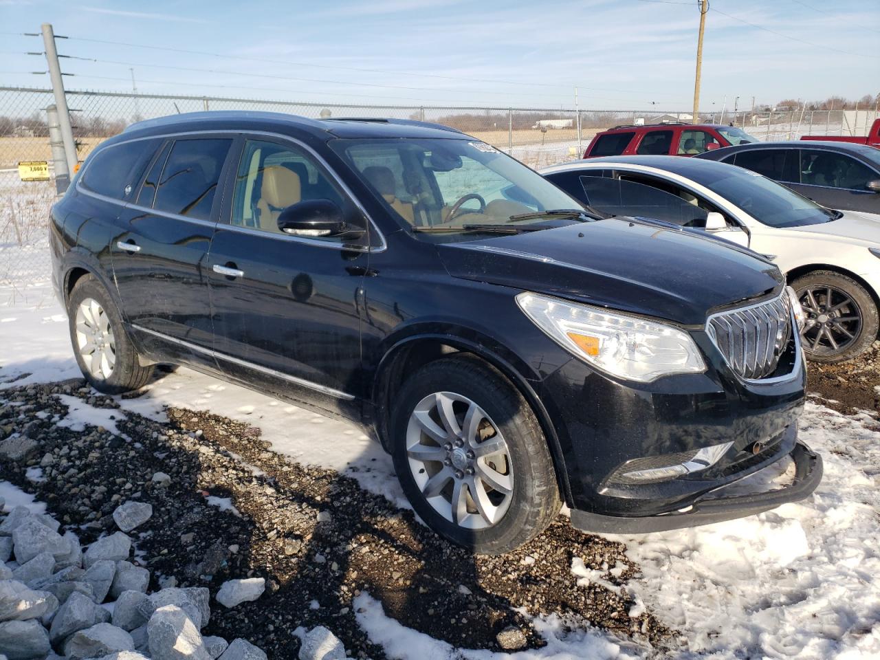 2017 Buick Enclave VIN 5GAKVCKD4HJ352274 Copart auction photo, front end / side damage thumbnail 4