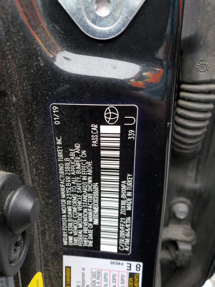 2019 Toyota C-HR VIN NMTKHMBXXKR086094 Copart auction photo, front end damage thumbnail 14