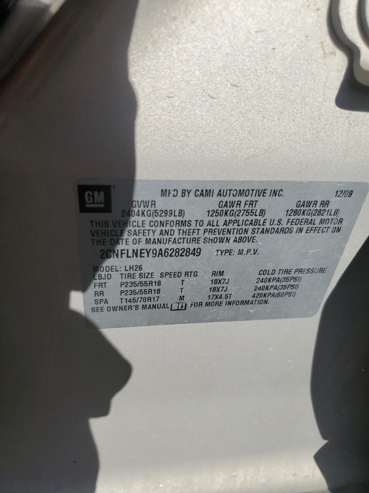 2010 Chevrolet Equinox VIN 2CNFLNEY9A6282849 Copart auction photo, mechanical damage thumbnail 13