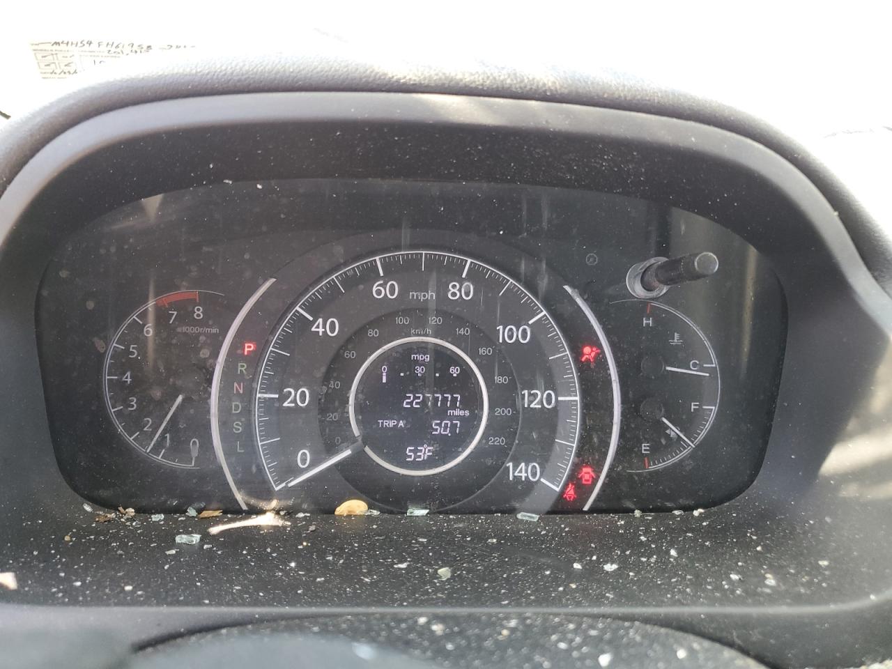 2015 Honda CR-V VIN 2HKRM4H54FH612958 Copart auction photo, rollover damage thumbnail 9
