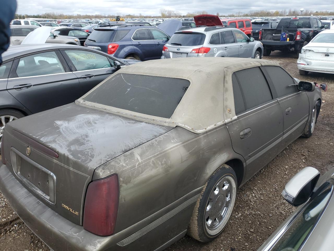 2001 Cadillac De Ville VIN 1G6KD54Y21U235166 Copart auction photo, burn - engine / all over damage thumbnail 3