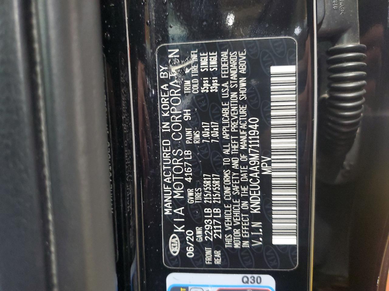 2021 KIA Seltos VIN KNDEUCAA9M7111940 Copart auction photo, rollover / all over damage thumbnail 13