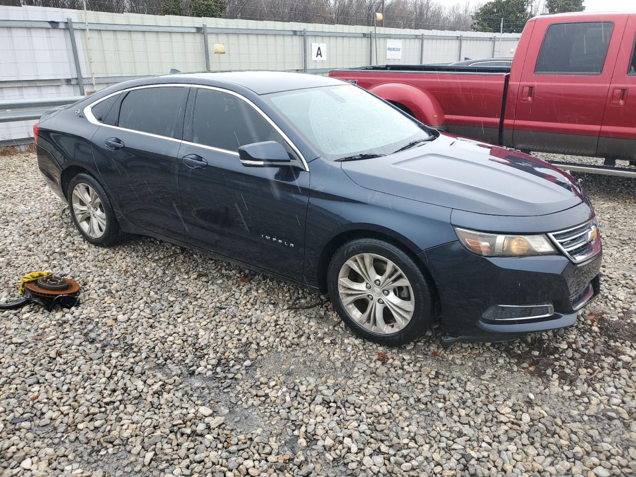 2014 Chevrolet Impala VIN 2G1125S35E9258197 Copart auction photo, side / front end damage thumbnail 4