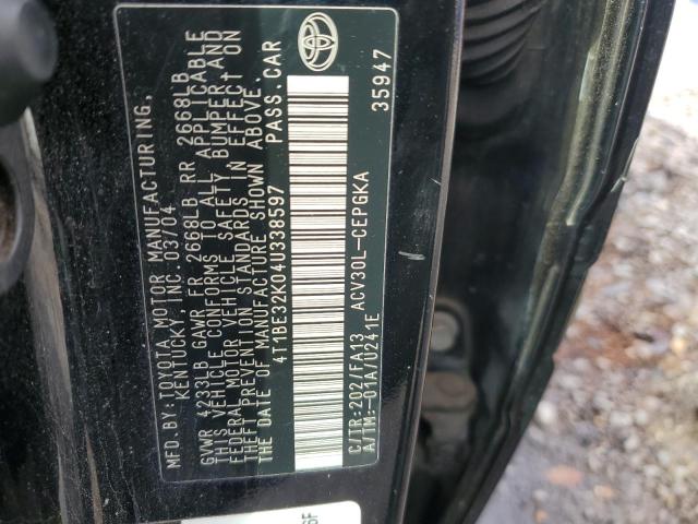2004 Toyota Camry VIN 4T1BE32K04U338597 Copart auction photo, front end damage thumbnail 12