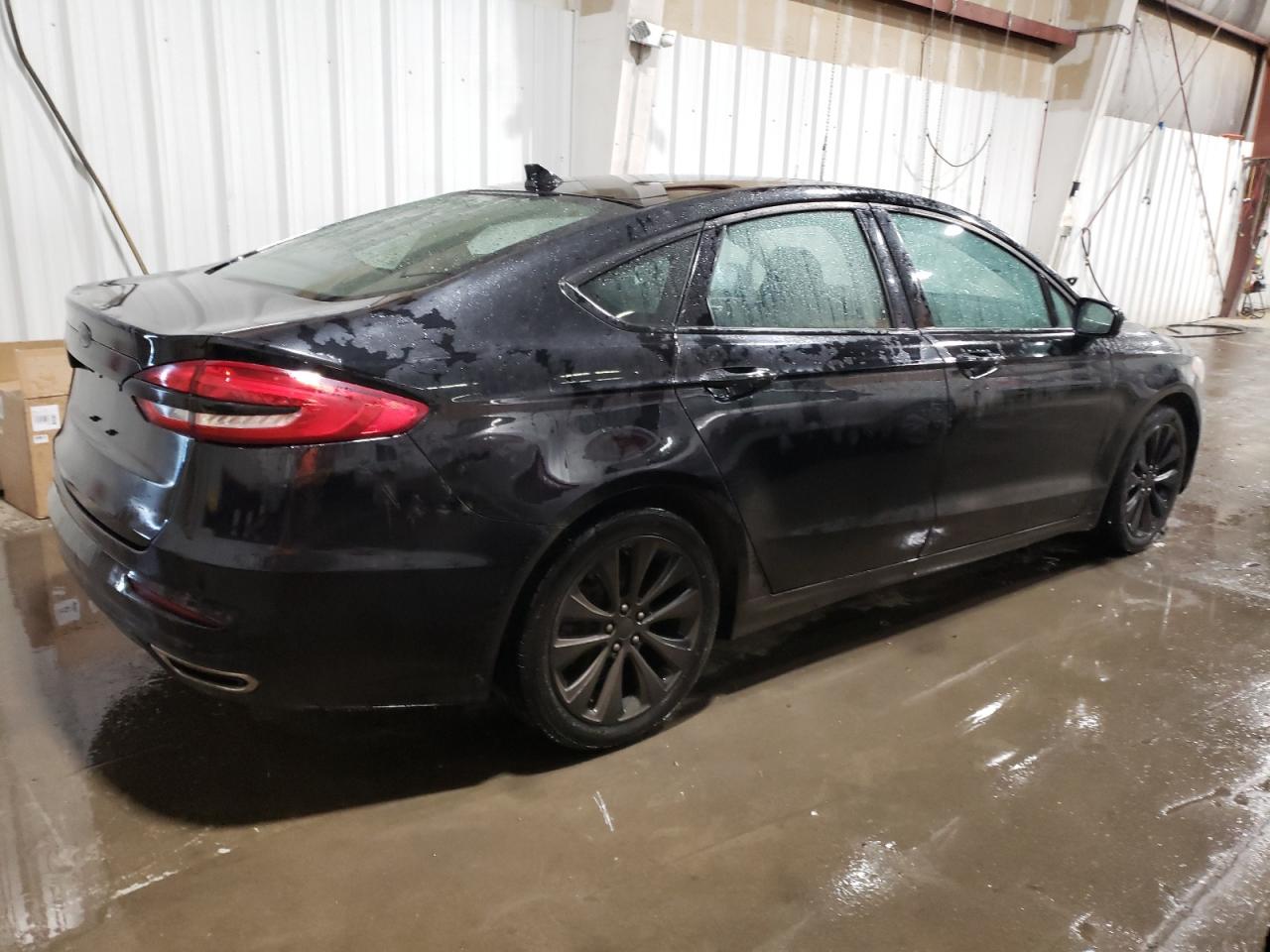 2019 Ford Fusion VIN 3FA6P0T90KR261119 Copart auction photo, top/roof damage thumbnail 3