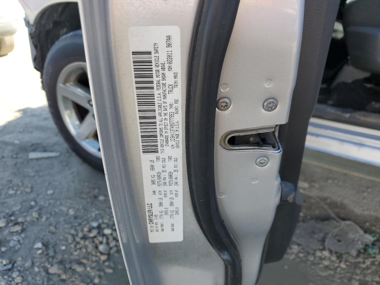 2009 Dodge RAM VIN 1D3HV13T49S777953 Copart auction photo, front end damage thumbnail 13