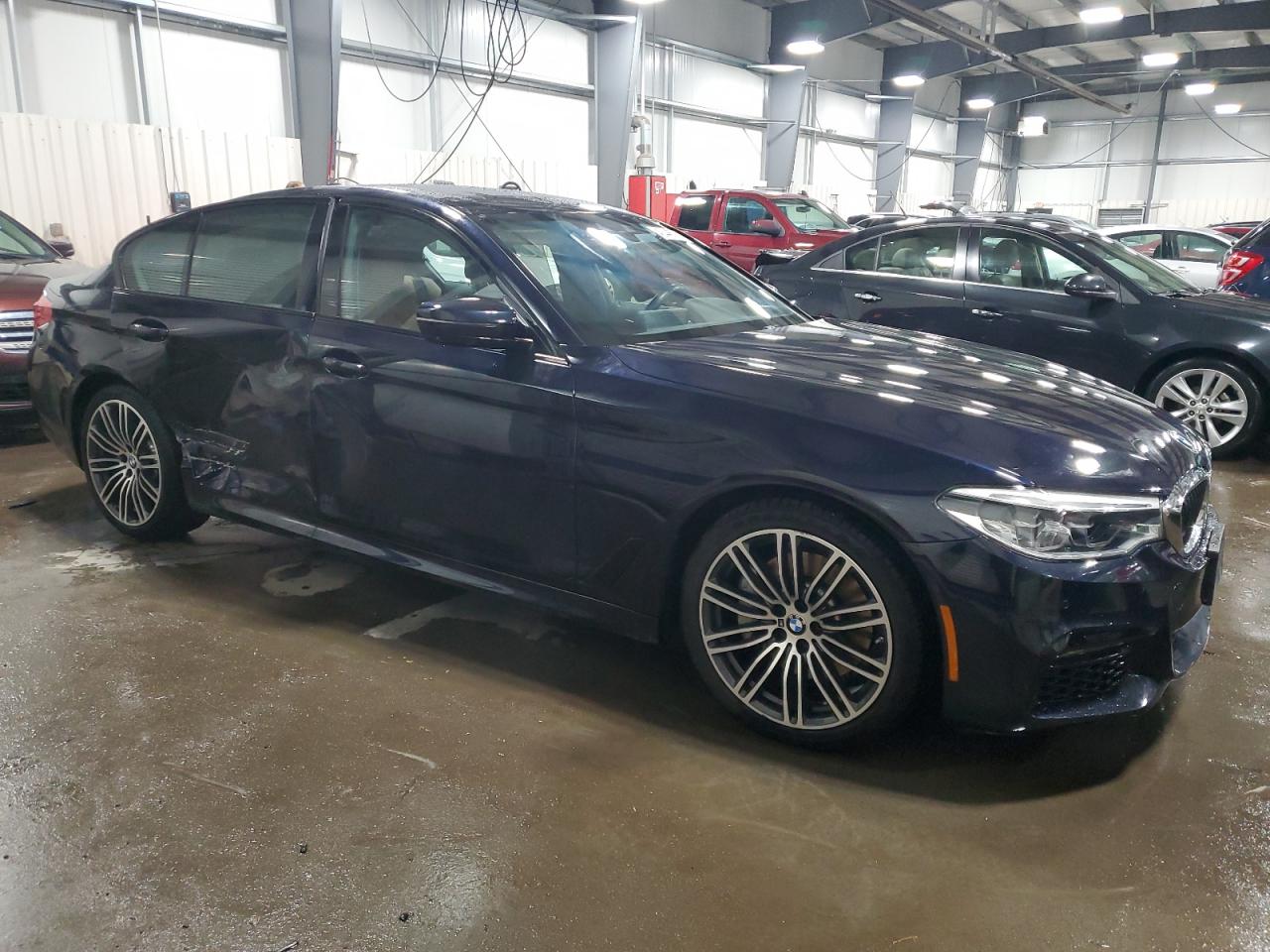 2019 BMW 5er VIN WBAJE7C55KG892940 Copart auction photo, side damage thumbnail 4