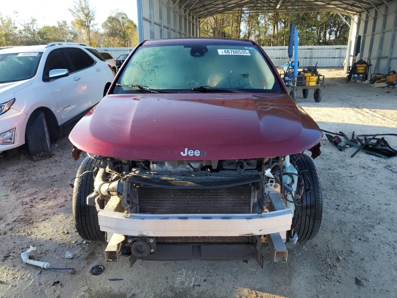 2020 Jeep Compass VIN 3C4NJCBB8LT247177 Copart auction photo, front end / side damage thumbnail 5