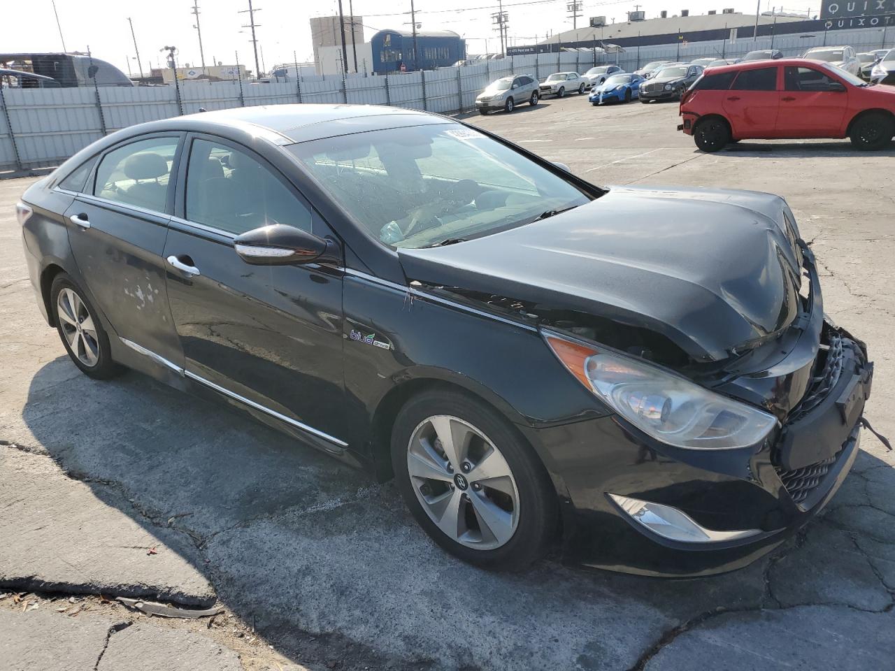 2011 Hyundai Sonata VIN KMHEC4A47BA016758 Copart auction photo, all over damage thumbnail 4
