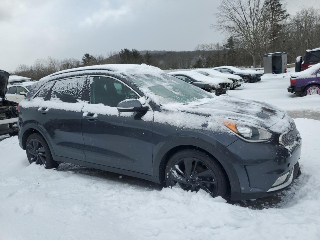 2018 KIA Niro VIN KNDCC3LCXJ5145594 Copart auction photo, front end / undercarriage damage thumbnail 4