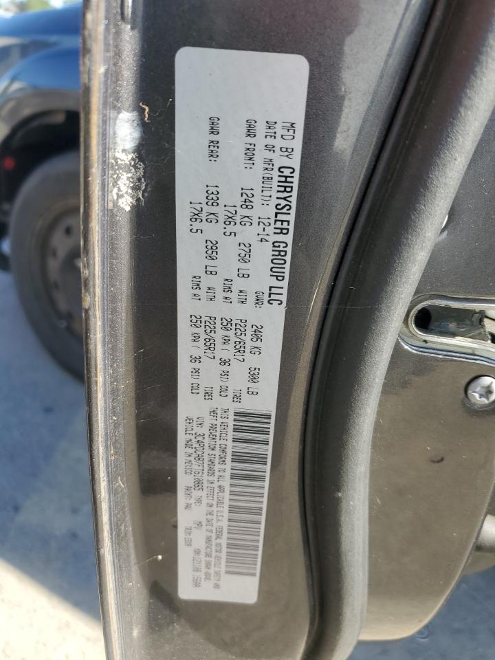 2015 Dodge Journey VIN 3C4PDCAB7FT610865 Copart auction photo, rear end / front end damage thumbnail 13