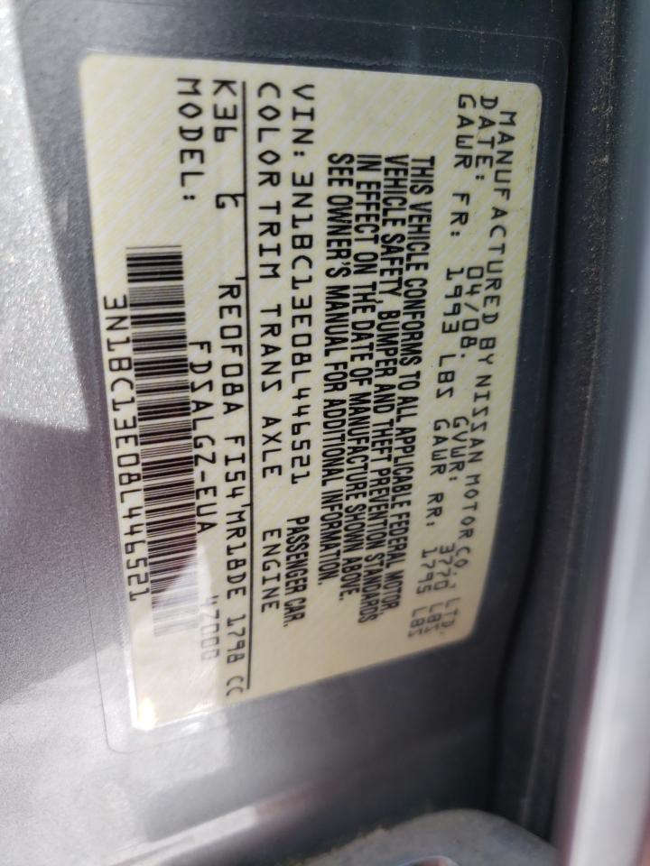 2008 Nissan Versa VIN 3N1BC13E08L446521 Copart auction photo, front end / minor dent/scratches damage thumbnail 13