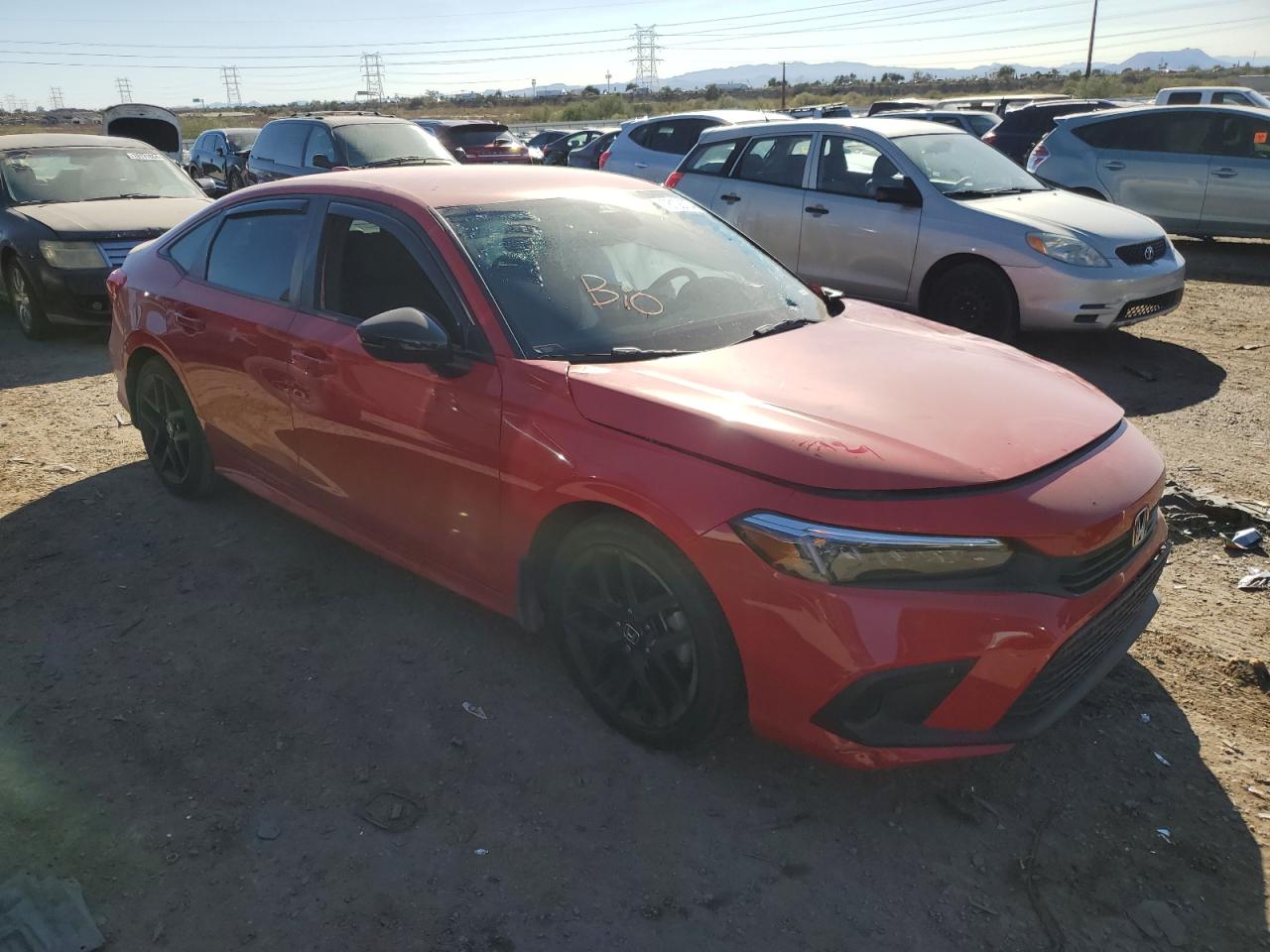 2024 Honda Civic VIN 2HGFE2F5XRH553257 Copart auction photo, side / front end damage thumbnail 4