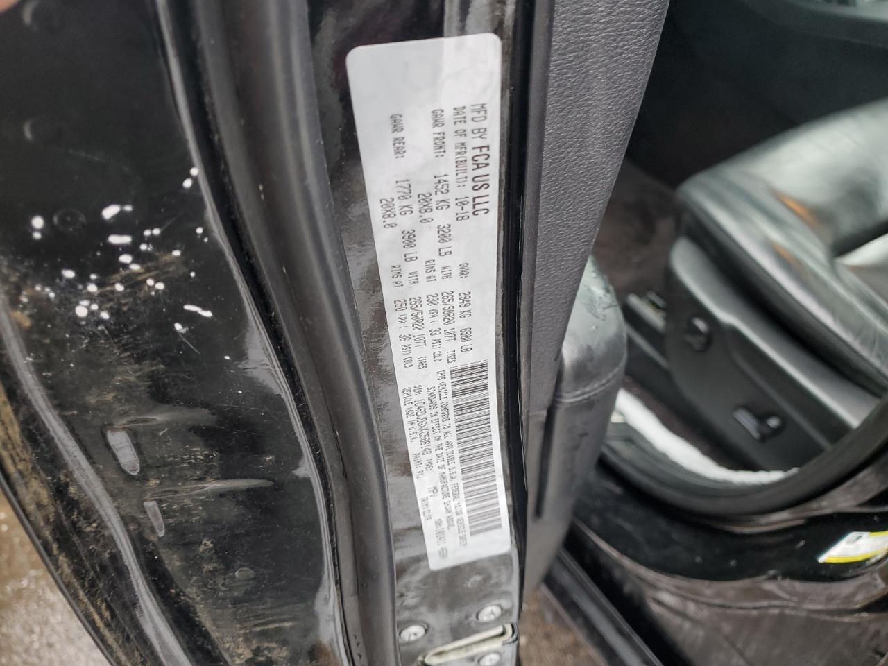 2019 Dodge Durango VIN 1C4RDJDGXKC586149 Copart auction photo, all over damage thumbnail 13